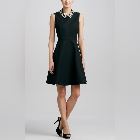 Kate spade Rissa fit & flare sleeveless dress whit leopard collar print - Picture 3 of 13